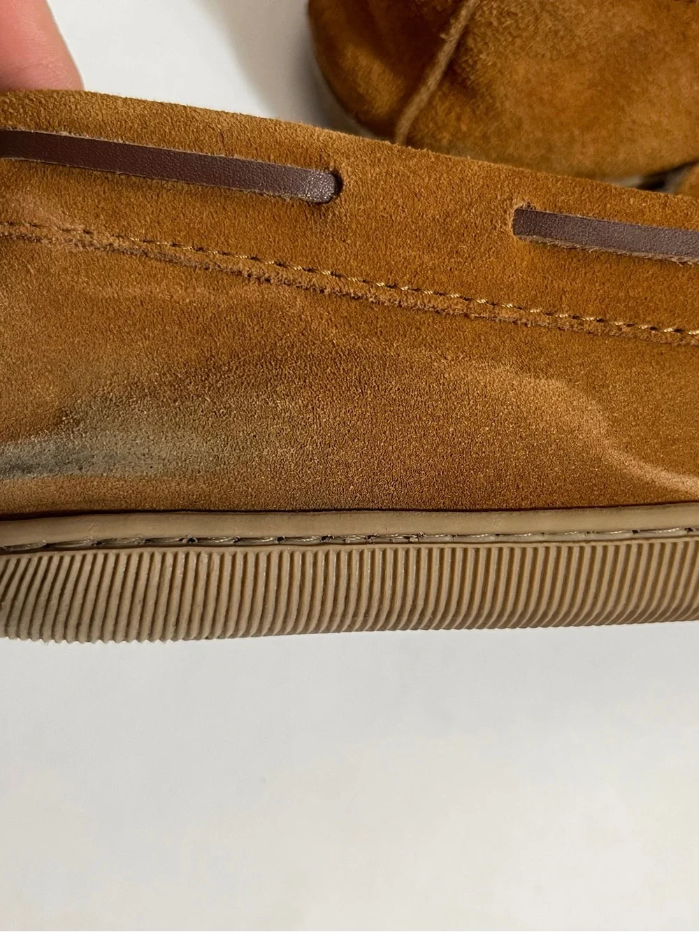 J.Crew Men’s Size 11 Genuine Cow Suede Faux Fur Lined Moccasin Slippers Brown